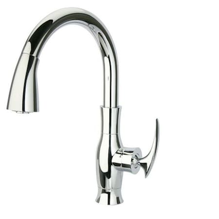 Jewel Faucet 25591 Single Hole Kitchen Faucet And Pull-Down Spray Head In Chrome